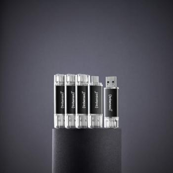 Preview: Intenso USB Stick 32GB Speicherstick Twist Line USB 3.2 Gen. 1x1 USB-A / USB-C 5er Pack