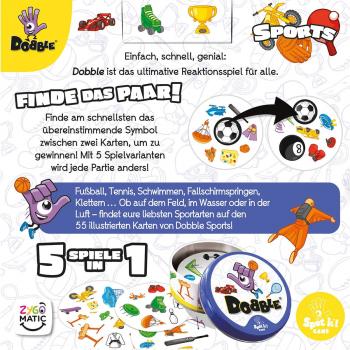 Preview: Zygomatic Familienspiel Reaktionsspiel Dobble Sports ZYGD0061