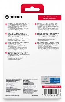 Preview: Nacon Ladegerät für Nintendo Switch 2 Quad Charging Station für 2 Paar Joy-Con NA029116
