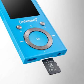 Intenso MP3 Player Video Scooter Bluetooth 64GB 1,8 Zoll Display blau
