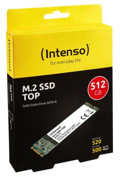 Intenso SSD M.2 2280 interne Festplatte Top Performance 3D Nand 512GB