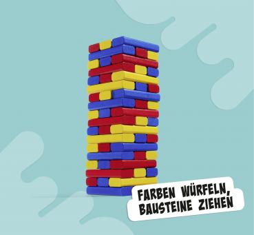 Noris Kinderspiel Geschicklichkeitsspiele 3 bunte Bausteinspiele 606012165