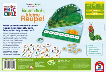 Preview: Schmidt Spiele Kinderspiel Merkspiel Die kleine Raupe Nimmersatt Beeil' dich kleine Raupe 40671