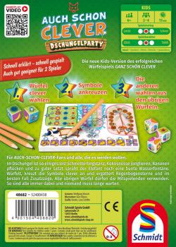 Schmidt Spiele Kinderspiel Würfelspiel Auch schon Clever Dschungelparty Klein & Fein 40682