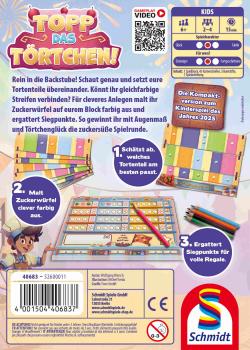 Preview: Schmidt Spiele Kinderspiel Strategiespiel Topp das Törtchen! 40683
