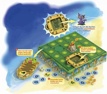 Preview: Drei Magier Kinderspiel Wettlaufspiel Die Insel der unsichtbaren Tiere 40913
