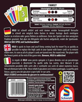 Preview: Schmidt Spiele Kartenspiel Kartenlegespiel HiLo Metallbox 49459
