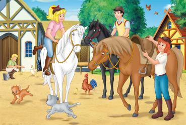 2 x 100 + 2 x 150 Teile Schmidt Spiele Kinder Puzzle Bibi & Tina Puzzle-Box Metallkoffer 55609