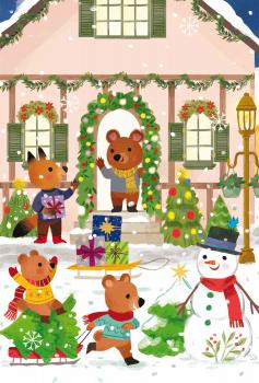 Preview: 3 x 24 Teile Schmidt Spiele Kinder Puzzle Fröhliche Weihnachten 55657