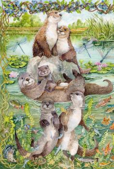 Preview: 100 Teile Schmidt Spiele Kinder Puzzle Otterfamilie 55846