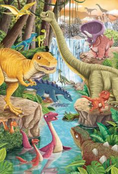 3 x 24 Teile Schmidt Spiele Kinder Puzzle Spaß mit den Dinosauriern 56465