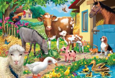 60 Teile Schmidt Spiele Kinder Puzzle Bauernhof Tiere 56574