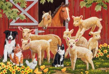 3 x 48 Teile Schmidt Spiele Kinder Puzzle Tiere auf dem Bauernhof 56579