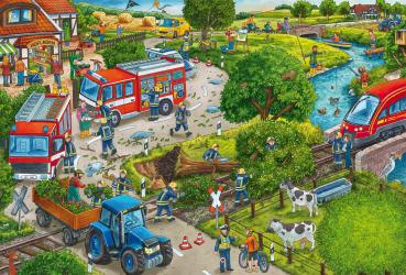 3 x 24 Teile Schmidt Spiele Kinder Puzzle Feuerwehr 56580
