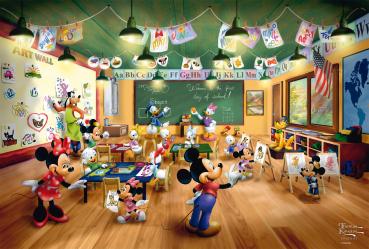 Preview: 200 Teile Schmidt Spiele Puzzle Thomas Kinkade Mickey and Minnie, Schoolhouse 56599