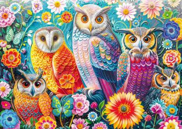 Preview: 1000 Teile Schmidt Spiele Puzzle Eulen und Blumen 58058