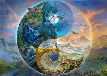 1000 Teile Schmidt Spiele Puzzle Silvia Christoph Yin & Yang Bergwelt 58596