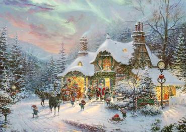 Preview: 1000 Teile Schmidt Spiele Puzzle Thomas Kinkade Santas Nacht bevor Weihnachten 58793
