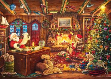 Preview: 1000 Teile Schmidt Spiele Puzzle Thomas Kinkade Santa prüft die Wunschliste 58794