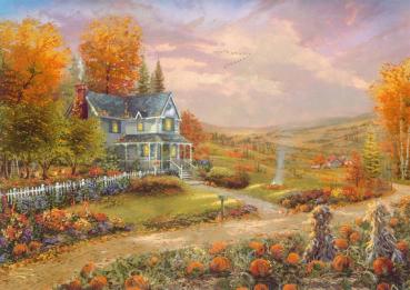 500 Teile Schmidt Spiele Puzzle Thomas Kinkade Herbst in Apple Hill 58795
