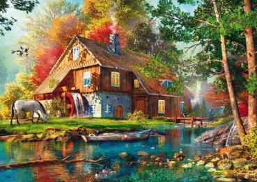 1000 Teile Schmidt Spiele Puzzle Wassermühle im Herbst 58881