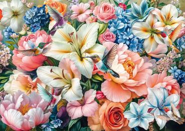 Preview: 1000 Teile Schmidt Spiele Puzzle Blumen in Pastell 58891
