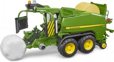 Bruder Spielfahrzeug Anhänger John Deere Rundballen- Presswickelkombination C441R 02032