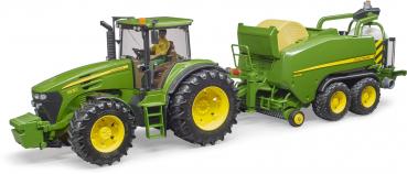 Bruder Spielfahrzeug Anhänger John Deere Rundballen- Presswickelkombination C441R 02032