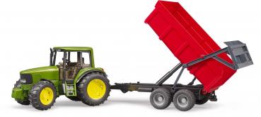Bruder Spielfahrzeug Landwirtschaft Traktor John Deere 6920 + Wannenkippanhänger (rot) 02057