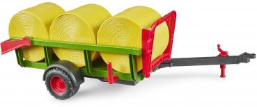 Preview: Bruder Spielfahrzeug Landwirtschaft Anhänger Rundballensammler mit 3 Rundballen 02204