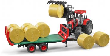 Bruder Spielfahrzeug Landwirtschaft Anhänger Ballentransportanhänger mit 8 Rundballen 02220