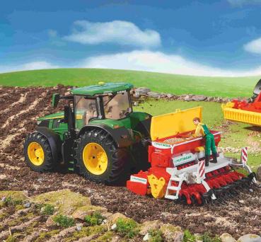 Bruder Spielfahrzeug Landwirtschaft Anhänger Pöttinger Vitasem 302 ADD Kreiselegge-Sämaschine 02347