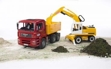Bruder Spielfahrzeug Baustelle Bagger Liebherr Schaufelbagger 02426