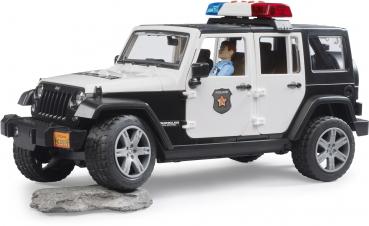 Bruder Spielfahrzeug Polizei Jeep Wrangler RubiconUnlimited Polizei + L+S-Modul + Polizist 02526