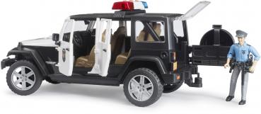 Bruder Spielfahrzeug Polizei Jeep Wrangler RubiconUnlimited Polizei + L+S-Modul + Polizist 02526