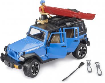 Bruder Spielfahrzeug Einsatzfahrzeuge Jeep Wrangler Rubicon Unlimited mit Kajak und Figur 02529