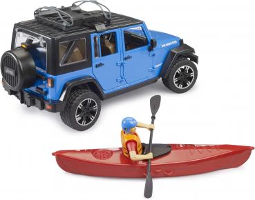 Bruder Spielfahrzeug Einsatzfahrzeuge Jeep Wrangler Rubicon Unlimited mit Kajak und Figur 02529