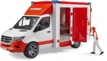 Bruder Spielfahrzeug Einsatzfahrzeuge Ambulanz MB Sprinter Ambulanz mit Fahrer und L+S Modul 02676