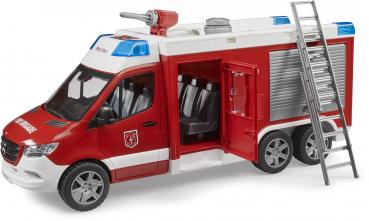 Bruder Spielfahrzeug Feuerwehr MB Sprinter Feuerwehrrüstwagen mit Light + Sound Modul 02680