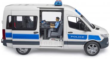 Bruder Spielfahrzeug Polizei MB Sprinter Polizei Einsatzfahrzeug mit Polizist und L+S 02683