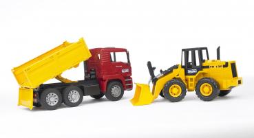 Bruder Spielfahrzeug Baustelle Kipper MAN TGA Kipp-LKW + Gelenkradlader FR 130 02752