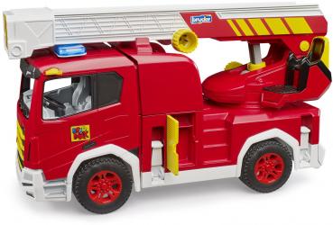 Preview: Bruder Spielfahrzeug Roadmax Baustelle ROADMAX Feuerwehr-LKW mit Leiter 03472