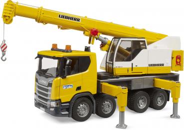 Bruder Spielfahrzeug Baustelle LKW Scania Super 560R Liebherr Kran-LKW mit L+S Modul 03571