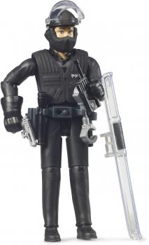 Preview: Bruder Spielfigur Einsatzfahrzeuge bworld Polizist Spezialkräfte mit Ausrüstung 62151