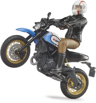 Bruder Spielfiguren Set Freizeit bworld Scrambler Ducati Desert Sled mit Fahrer 63051