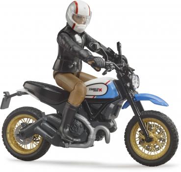Bruder Spielfiguren Set Freizeit bworld Scrambler Ducati Desert Sled mit Fahrer 63051