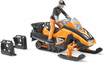 Bruder Spielfiguren Set Freizeit bworld Snowmobil mit Fahrer + Ausstattung 63101