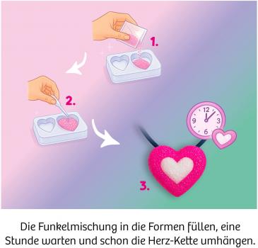 Preview: Kosmos Spielzeug Kreativität Basteln Funkel-Herzen EINZEL 601461