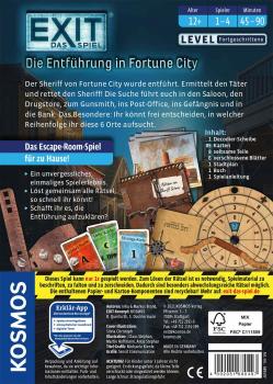Preview: Kosmos Familienspiel Escape EXIT® Die Entführung in Fortune City Level Fortgeschritten 680497