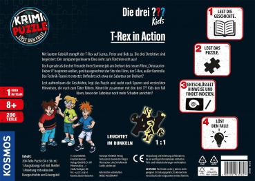 Preview: 200 Teile Kosmos Familienspiel Krimispiel Krimipuzzle Die drei ??? Kids T-Rex in Action 680657